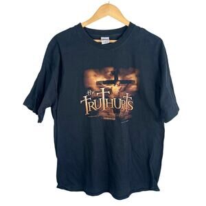 Y2K Religious Jesus Shirt Black Large 20x29 Preowned